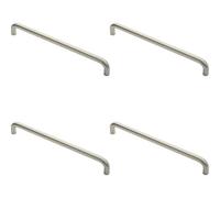 Loops 4X Round D Bar Pull Handle 22mm Dia 450mm Fixing Centres Satin Stainless Steel