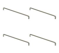 Loops 4X Round D Bar Pull Handle 22mm Dia 600mm Fixing Centres Satin Stainless Steel