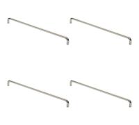 Loops 4x Round D Bar Pull Handle 619 x 19mm 600mm Fixing Centres Bright Steel in Metallics Loops Metallics