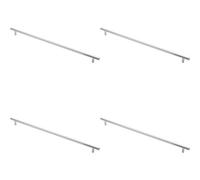 Loops 4X Round T Bar Cabinet Pull Handle 508 X 12mm 448mm Fixing Centres Chrome
