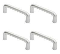 Loops 4x Rounded D Shaped Bar Handle 150 x 19mm Diameter Satin Anodised Aluminium Loops Multicolor