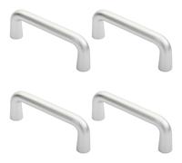 Loops 4x Rounded D Shaped Bar Handle 150 x 22mm Diameter Satin Anodised Aluminium Loops Multicolor