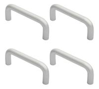 Loops 4X Rounded D Shaped Bar Handle 150mm X 19mm Diameter Satin Anodised Aluminium