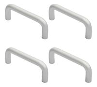 Loops 4x Rounded D Shaped Bar Handle 150mm x 19mm Diameter Satin Anodised Aluminium Loops Multicolor