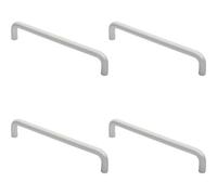 Loops 4X Rounded D Shaped Bar Handle 300 X 19mm Diameter Satin Anodised Aluminium