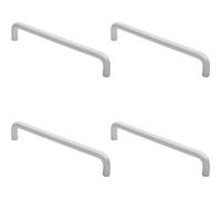 Loops 4x Rounded D Shaped Bar Handle 300 x 19mm Diameter Satin Anodised Aluminium Loops Multicolor