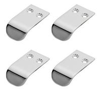 Loops 4X Semi Concealed Cabinet Finger Pull Handle 12mm Fixing Centres Polished Chrome