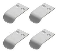 Loops 4X Semi Concealed Cabinet Finger Pull Handle 12mm Fixing Centres Satin Chrome