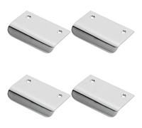 Loops 4X Semi Concealed Cabinet Finger Pull Handle 52mm Fixing Centres Polished Chrome