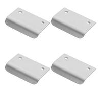 Loops 4X Semi Concealed Cabinet Finger Pull Handle 52mm Fixing Centres Satin Chrome