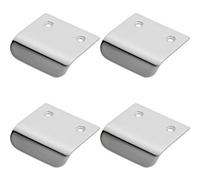 Loops 4X Semi Concealed Cabinet Pull Handle 48 X 50mm 14mm Lip Polished Chrome