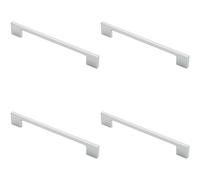 Loops 4x Slim D Shape Pull Handle 190 x 7mm 160mm Fixing Centres Polished Chrome Loops Multicolor