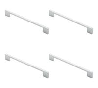 Loops 4X Slim D Shape Pull Handle 220 X 8.5mm 192mm Fixing Centres Polished Chrome