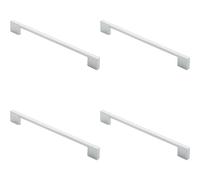 Loops 4x Slim D Shape Pull Handle 220 x 8.5mm 192mm Fixing Centres Polished Chrome Loops Multicolor