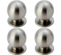 Loops 4X Small Solid Ball Cupboard Door Knob 25mm Dia Stainless Steel Cabinet Handle