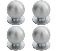 Loops 4X Solid Ball Cupboard Door Knob 30mm Diameter Satin Chrome Cabinet Handle