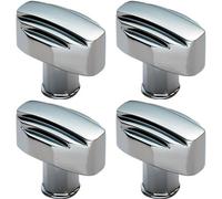 Loops 4X Square Cabinet Door Knob Geometric Design 30 X 20mm Polished Chrome