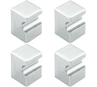 Loops 4x Square Cupboard Door Knob 18 x 18mm 25mm Projection Polished Chrome Loops Multicolor