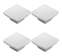 Loops 4X Square Curved Cupboard Door Knob 45 X 45mm Polished Chrome Cabinet Handle