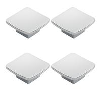 Loops 4x Square Curved Cupboard Door Knob 45 x 45mm Polished Chrome Cabinet Handle Loops Multicolor