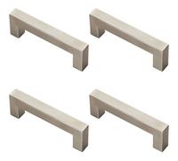 Loops 4X Square Linear Block Pull Handle 110 X 14mm 96mm Fixing Centres Satin Steel