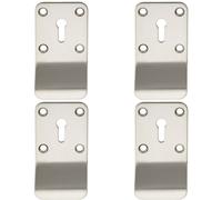 Loops 4x Standard Lock Cylinder Pull Handle 78.5 x 43mm Bright Stainless Steel in Metallics Loops Metallics