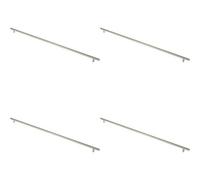 Loops 4X Straight T Bar Pull Handle 1800 X 30mm 1630mm Fixing Centres Satin Steel