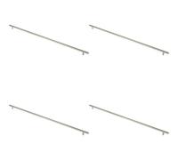 Loops 4x Straight T Bar Pull Handle 1800 x 30mm 1630mm Fixing Centres Satin Steel in Metallics Loops Metallics