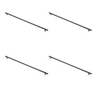 Loops 4X T Bar Cupboard Pull Handle 668 X 12mm 608mm Fixing Centres Matt Black