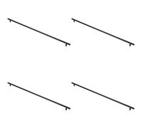 Loops 4x T Bar Cupboard Pull Handle 668 x 12mm 608mm Fixing Centres Matt Black Loops Black