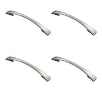 Loops 4X Tapered Pull Handle 172 X 16mm 1 28mm Fixing Centres Satin Nickel Curved Bow