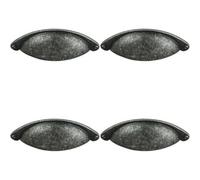 Loops 4X Traditional Cup Pull Handle 104 X 26mm 64mm Fixing Centres Pewter