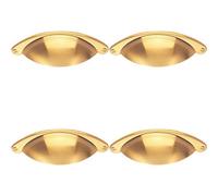 Loops 4X Traditional Cup Pull Handle 104 X 26mm 64mm Fixing Centres Satin Brass