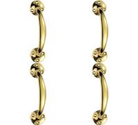 Loops 4X Victorian Bow Shaped Pull Handle 152mm Length 32mm Proj Polished Brass