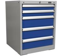 Loops 5 Drawer Industrial Cabinet - Heavy Duty Drawer Slides - High Quality Lock Loops Multicolor