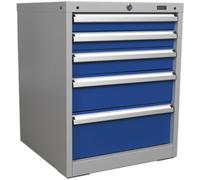 Loops 5 Drawer Industrial Cabinet - High Quality Lock - Heavy Duty Drawer Slides Loops Multicolor