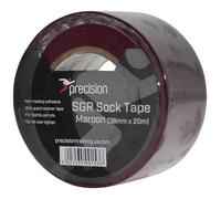 Loops 5 PACK - 38mm x 20m MAROON Sock Tape - Football Shin Guard Pads Holder Tape