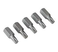 Loops 5 PACK - T40 x 30mm TRX Star Short Bit Set - Hex Shaft - Chrome Vanadium Steel in Metallics Loops Metallics