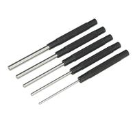 5 Piece Long Pattern Parallel Pin Punch Set - 200mm Length - Hardened & Treated