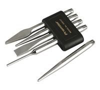 Loops 5 Piece PREMIUM Punch & Chisel Set - Hardened & Tempered - Chromed Steel in Metallics Loops Metallics