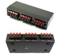 Loops 5 Port/Zone Stereo Speaker Selector Splitter Switch - 100W Audio Distribution Box - Perfect for Home Cinema/Music Speakers