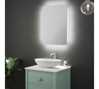 Loops 500 x 700mm IP44 Backlit Bathroom Mirror - Demister & Shaver Socket Tunable LED Loops Multicolor