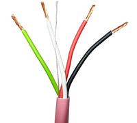 Loops 500m Low Smoke 4 Core Speaker Cable 1.5mm ² OXYGEN FREE COPPER (OFC) LSZH 100V in Black Loops Black