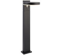 Loops 500mm Outdoor Bollard Post Light - PIR Sensor - Textured Black & White Diffuser Loops Black
