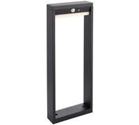 Loops 500mm Slim Outdoor Bollard Post Light PIR Sensor Textured Black & White Diffuser Loops Black