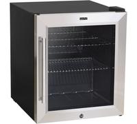 Loops 50L Worktop Wine Drinks Fridge Cooler - Steel & Glass Led 64X 330Ml Cans