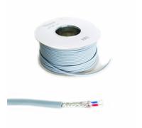 Loops 50m 5mm 2 Core Audio Cable/Reel - PRO Balanced Stereo Microphone Shielded Lead