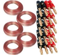 Loops 50M Speaker Cable & 20 Banana Plugs - 5.1 Surround Sound System - Wire Reel Loud… Loops Multicolor