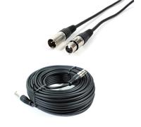 Loops 50m XLR Male to Female Microphone Audio Cable/Lead - 3 Pin