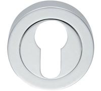 50mm Euro Profile Escutcheon Concealed Fix Satin Chrome Keyhole Cover